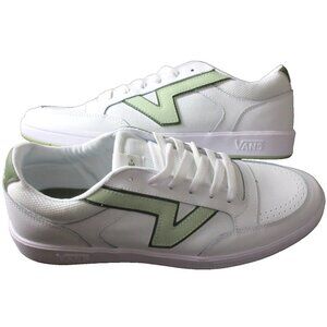 Vans Men's Lowland Cc Sport White Light Green Leather Skate Shoes Sizes NIB